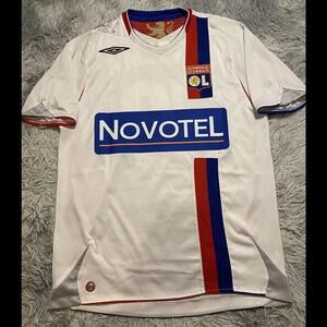 OLYMPIQUE LYONNAIS 2005/6 HOME MATCH ISSUE RETRO JERSEY KARIM BENZEMA 19 LIGUE 1